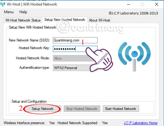 Instructions to play WiFi by Laptop with Wi-Host software Picture 6
