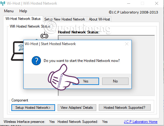 Instructions to play WiFi by Laptop with Wi-Host software Picture 8