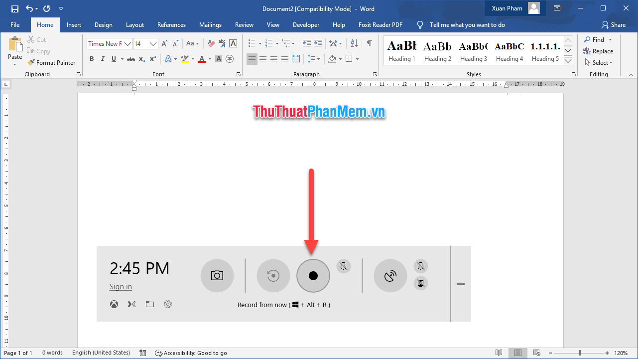 Instructions to record video on Windows 10 screen without software Picture 3