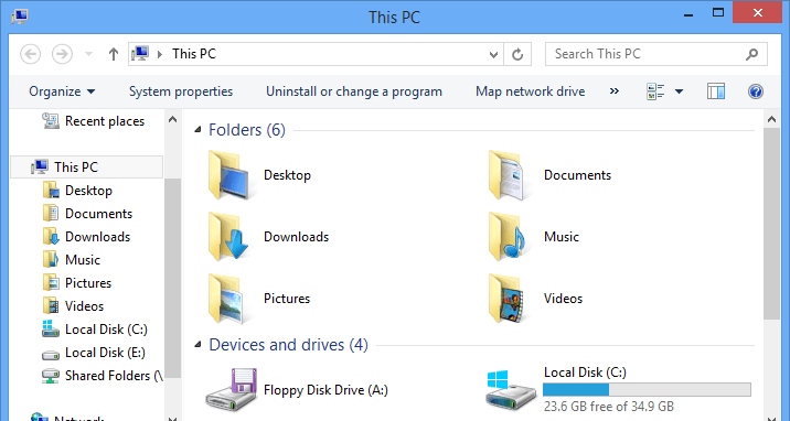 Instructions to remove Ribbon interface on Windows 8 Picture 11