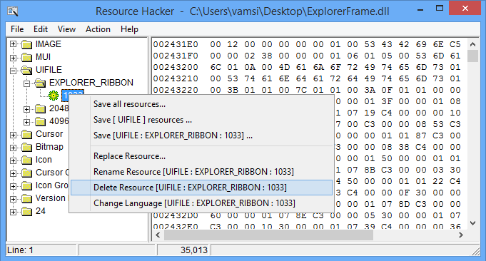 Instructions to remove Ribbon interface on Windows 8 Picture 9