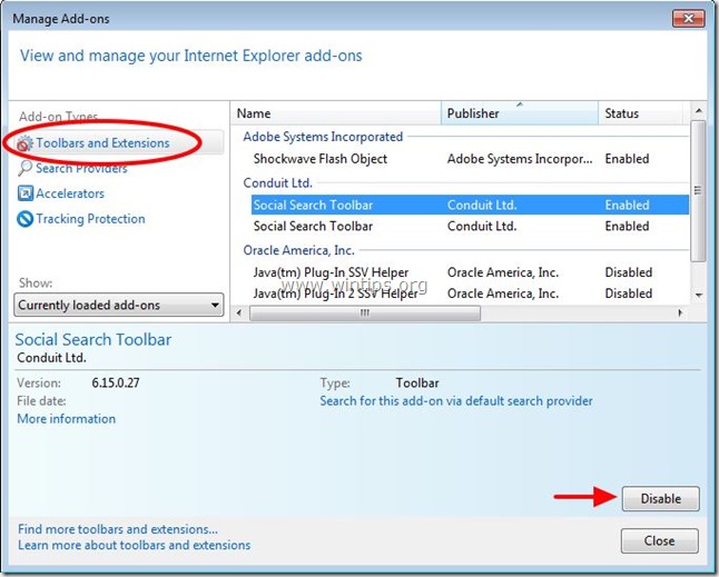Instructions to remove Social Search toolbar in Chrome, Firefox and Internet Explorer browsers Picture 10