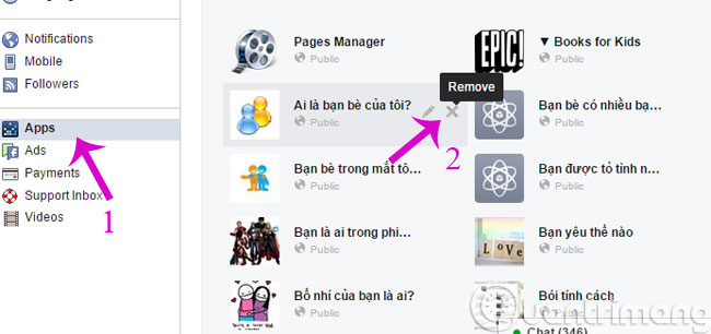 Instructions to remove unnecessary applications on Facebook Picture 2