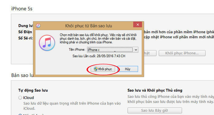 Instructions to restore data after restoring iPhone Picture 6