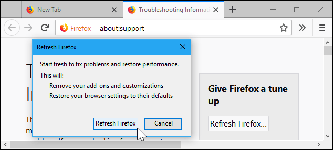 Instructions to restore default settings for Firefox Picture 4