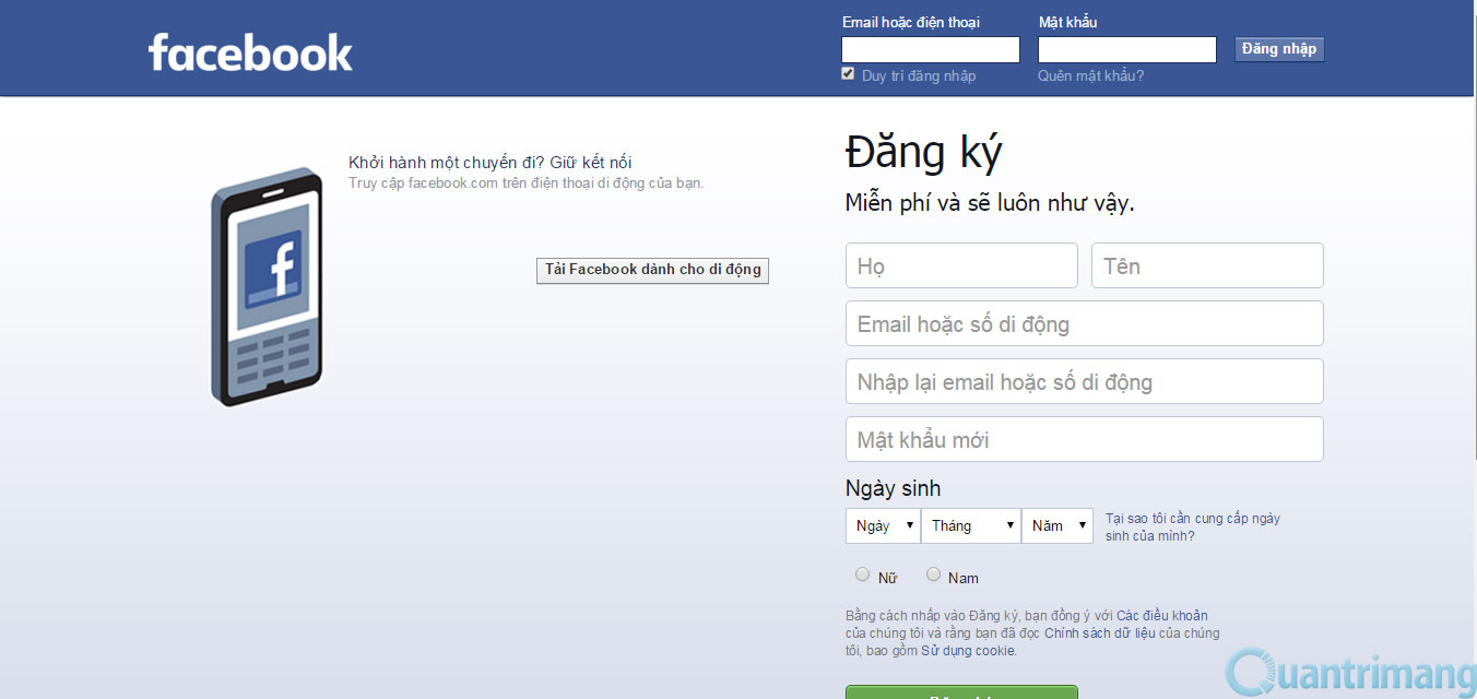 Instructions to retrieve Facebook password Picture 1