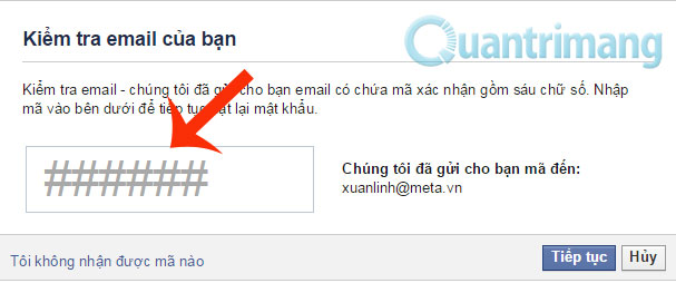 Instructions to retrieve Facebook password Picture 9
