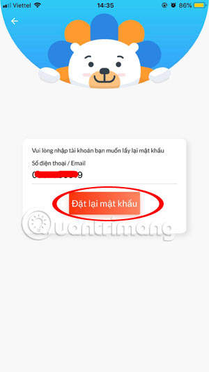 Instructions to retrieve Lazada password Picture 2
