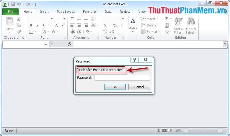 Instructions to set a password for the Excel file Picture 5