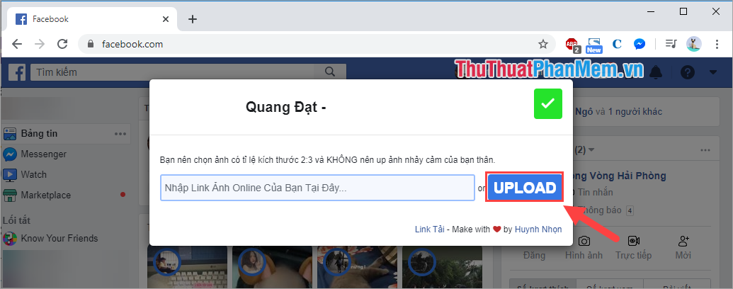 Instructions to set wallpaper for Messenger Picture 4