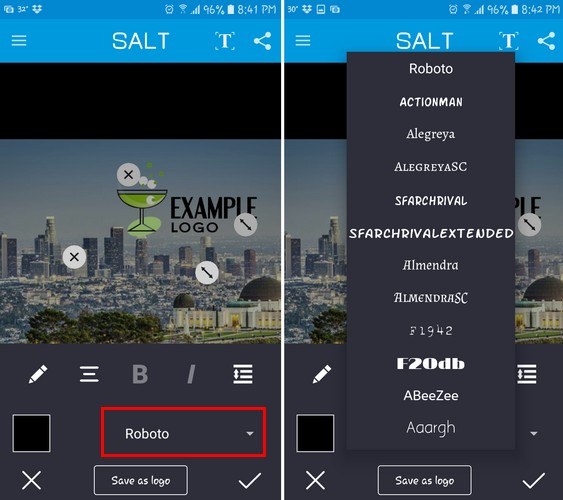 Instructions to stamp photos, add watermark to images on Android phones Picture 4
