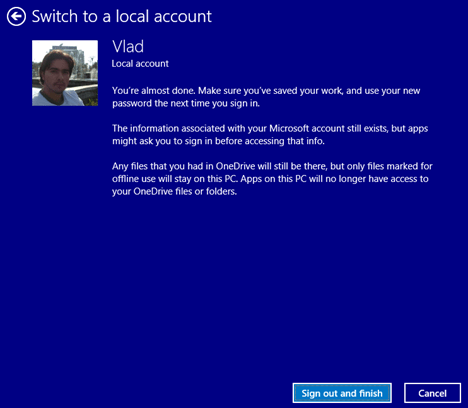 Instructions to transfer Microsoft account to Local account on Windows 10 / 8.1 Picture 9