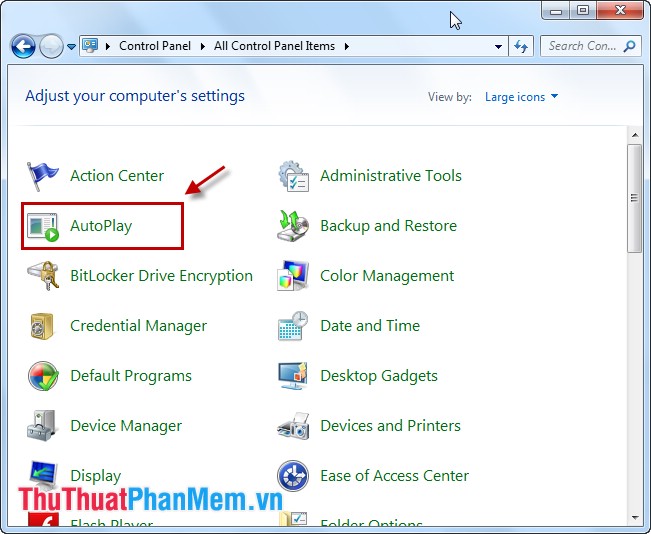 Instructions to turn off Autoplay when plugging in USB, hard drive Picture 6