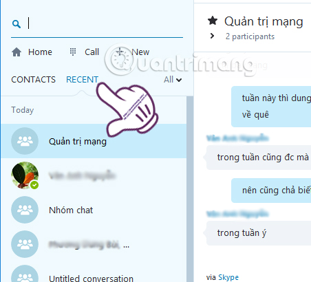 Instructions to turn off notifications, hide chat groups Skype Picture 3