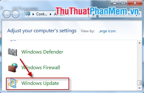 Instructions to turn off the automatic update mode on Windows 7 Picture 2