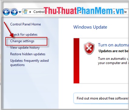 Instructions to turn off the automatic update mode on Windows 7 Picture 3