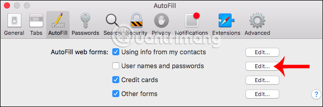 Instructions to turn off the proposal to save passwords on the Web browser Picture 13