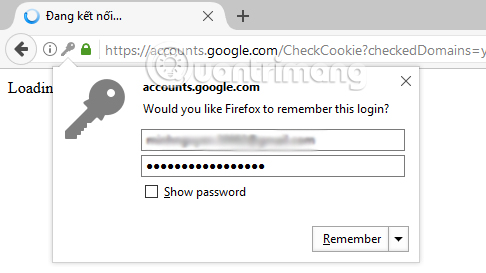 Instructions to turn off the proposal to save passwords on the Web browser Picture 7