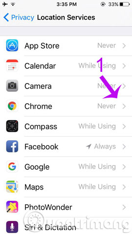 Instructions to turn on positioning on iPhone Picture 5