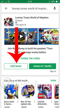Instructions to turn on the 'previous experience' feature on CH Play and usage Picture 3