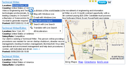 Introducing the acceleration feature of Internet Explorer 8 Picture 1