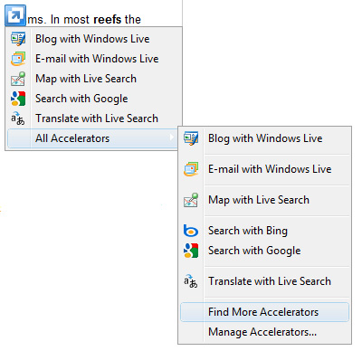 Introducing the acceleration feature of Internet Explorer 8 Picture 3