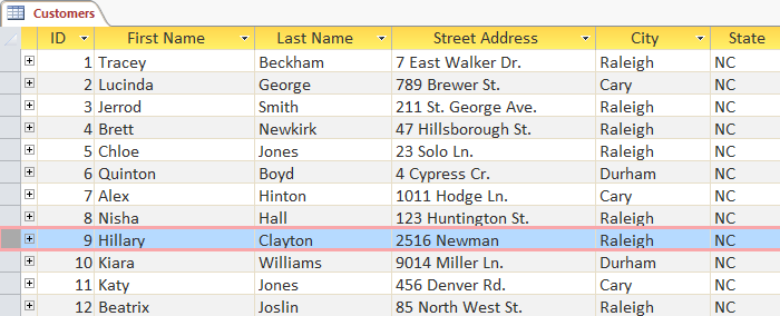 Introduction to tables, queries, forms, reports in Access