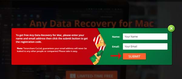 Invite Any Data Recovery - software that helps recover lost data on a Mac, costing 56 USD, is free Picture 4