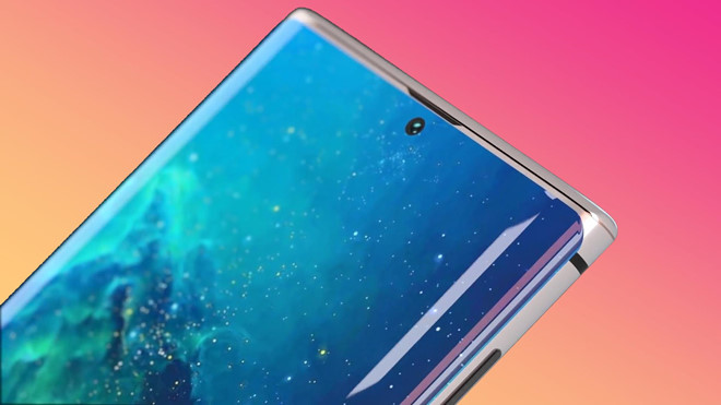 Invite to admire Concept Galaxy Note 10 with perforated screen, 4 beautiful cameras Picture 2