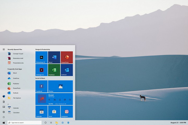 Invite to admire Start Menu on Windows 10 completely new with modern design and more elegant Picture 1