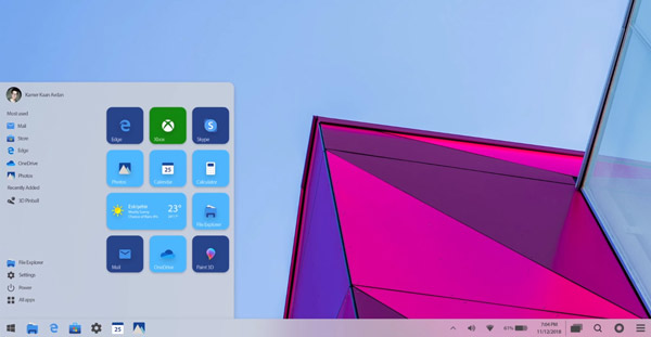 Invite to admire the Concept Windows 11 with many unique features and design interface Mac OS style Picture 7