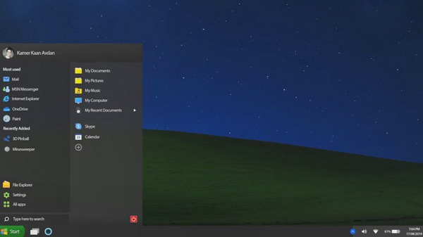 Invite to admire Windows XP version 2019 with a modern design but still bring the previous features Picture 6