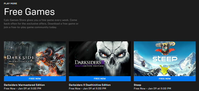 Invite to download 3 super-terrible games Darksiders, Darksiders II and Steep Standard Edition are free Picture 1
