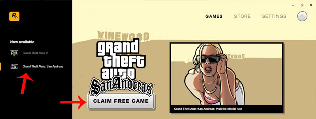 Invite to receive the blockbuster GTA San Andreas is free on Rockstar Picture 7