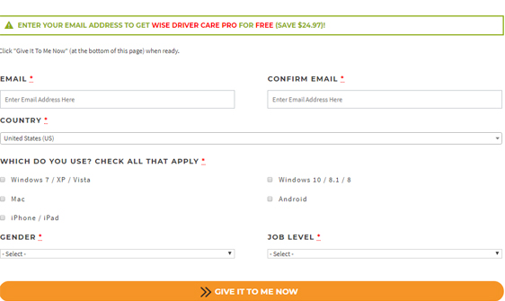 Invite Wise Driver Care Pro, a $ 24.97 automatic driver update tool, which is free Picture 3
