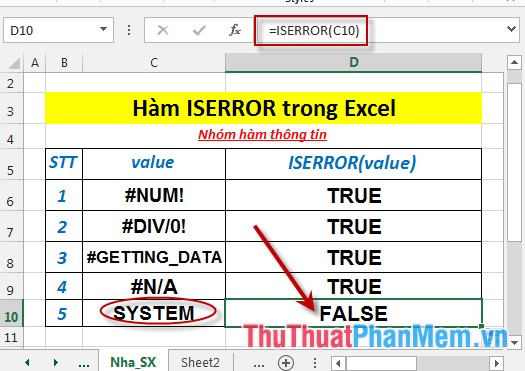 ISERROR function - The function returns True if the value is any error in Excel Picture 6