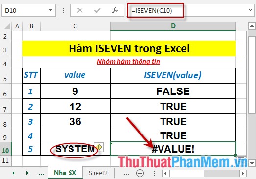 ISEVEN function - Function returns True value if the value is even in Excel Picture 6