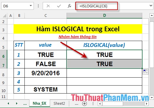 ISLOGICAL function - The function returns True if the value is a logical value in Excel Picture 5