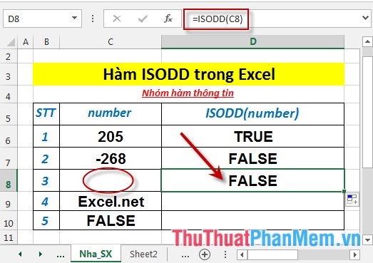 ISODD function - The function returns True if the value is an odd number in Excel Picture 6