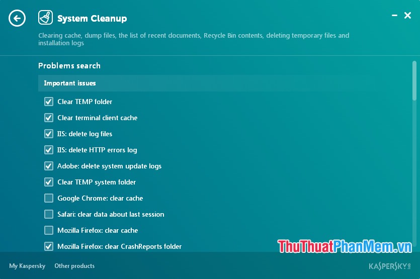 Kaspersky Cleaner - Software to clean, remove junk files, optimize the best operating system Picture 10