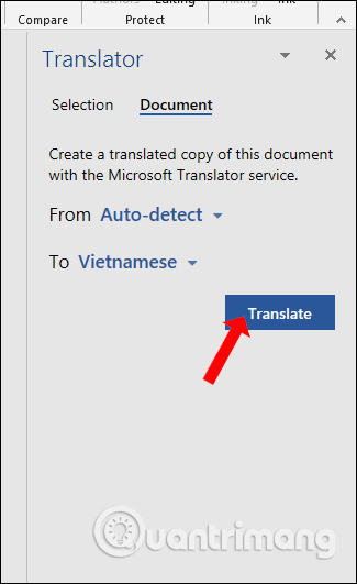 Language translation on Word 2019 Picture 10