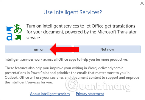 Language translation on Word 2019 Picture 2