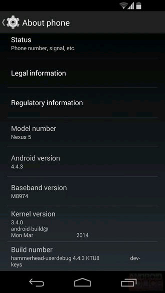 Leaking features of Android 4.4.3 Picture 2