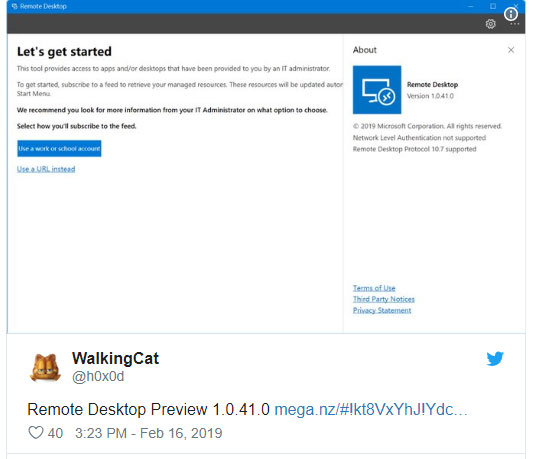 Leaks information about Microsoft's new Remote Desktop application Picture 1