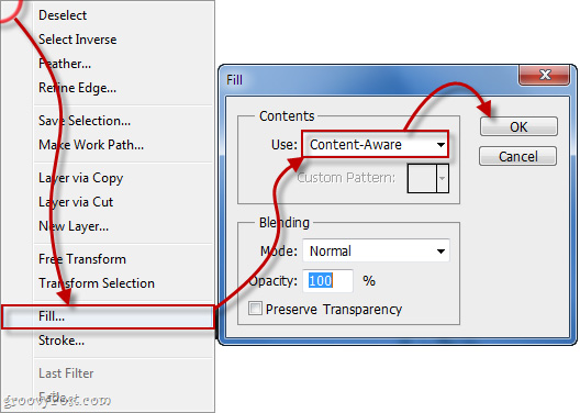 Learn about Content Aware Fill in Adobe Photoshop CS5 Picture 10