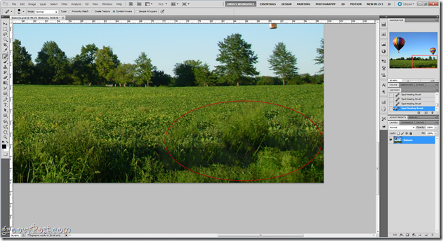 Learn about Content Aware Fill in Adobe Photoshop CS5 Picture 6