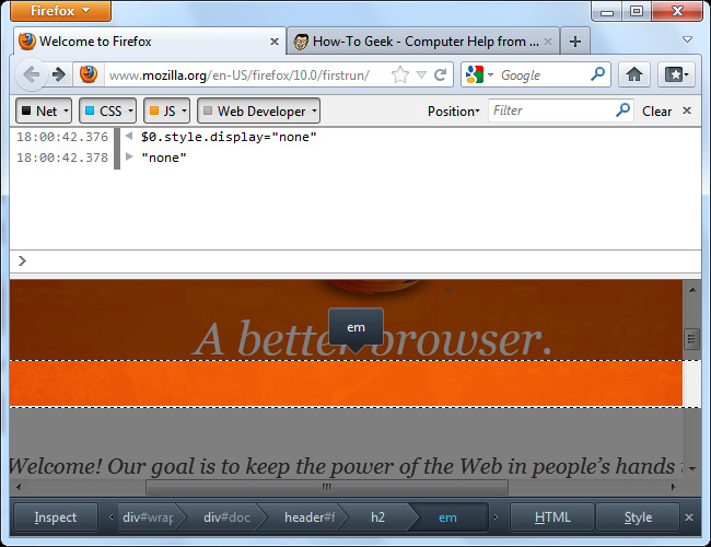 Learn about Firefox's Web Developer Tools Picture 15