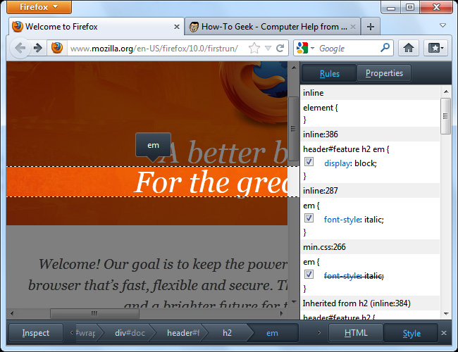 Learn about Firefox's Web Developer Tools Picture 6