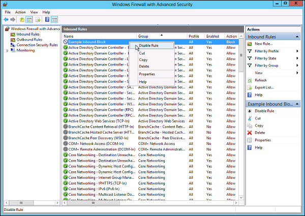 Learn about firewalls, Windows Firewall on Windows Server 2012 Picture 12