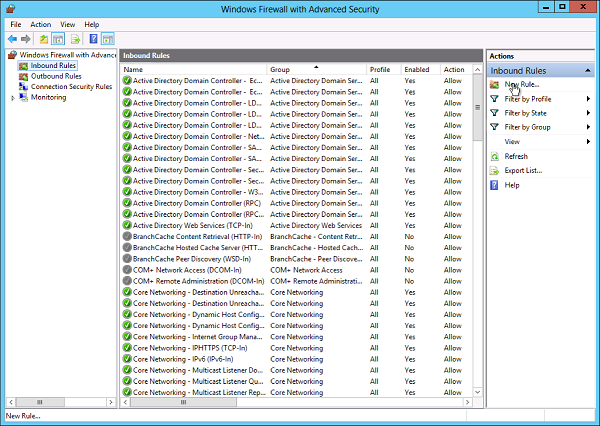 Learn about firewalls, Windows Firewall on Windows Server 2012 Picture 4